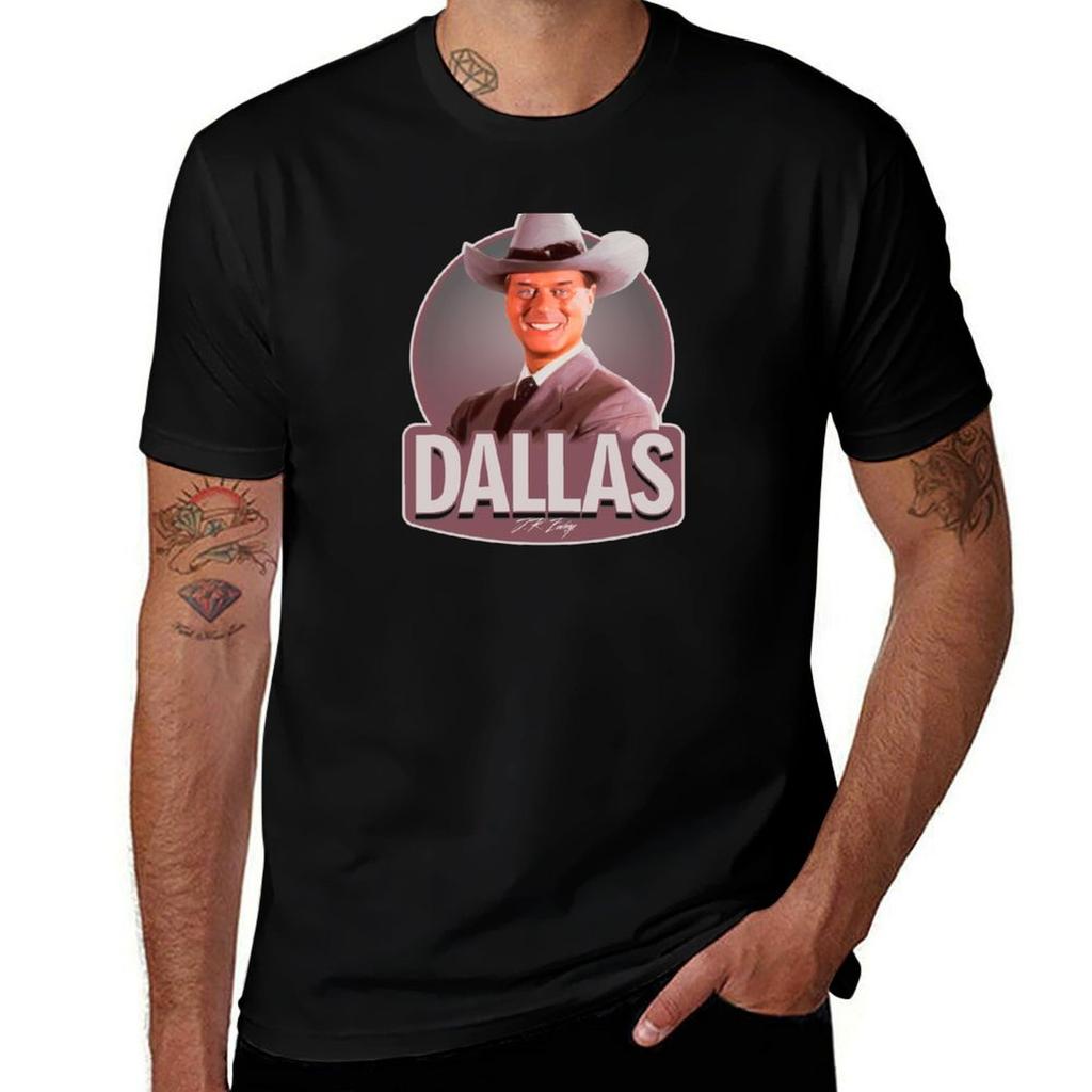 Dallas JR Ewing TShirt Casual Loose Short Sleeve Tee for Unisex