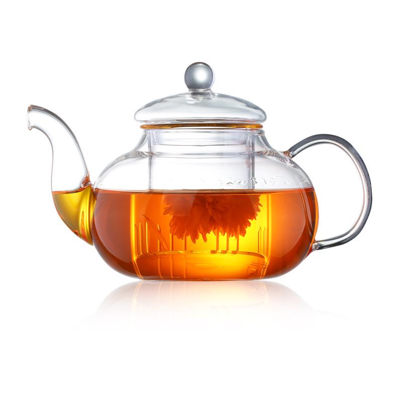 Thickened Glass High Borosilicate Flower Teapot with Filter for Kung Fu Tea