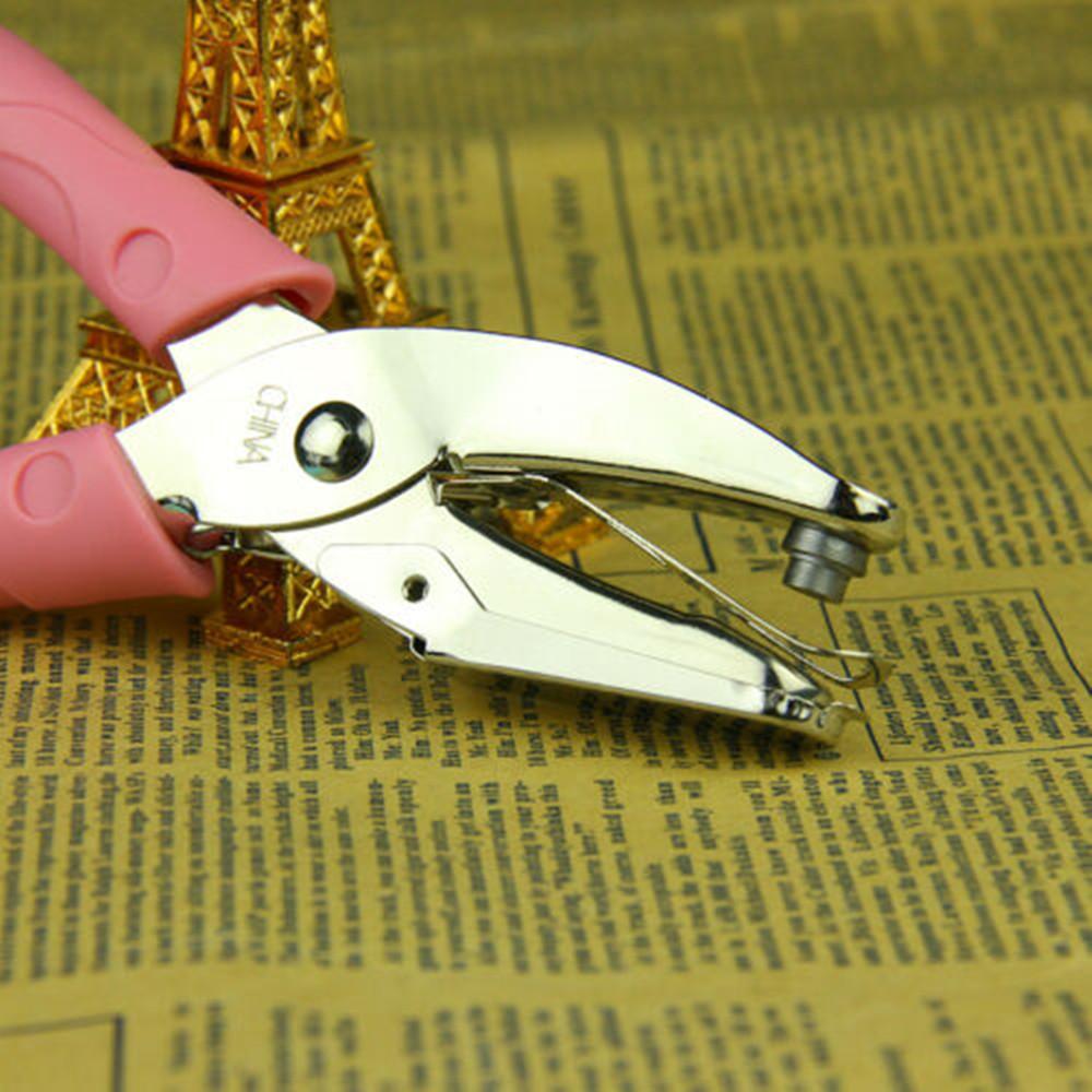 Handle Heart Circle Shape Binding Stationery Hole Punch Single Hole Hand Tool Paper Cutter