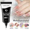 Reinforced Nail Polish Adhesive for Press-On Nails, Gel Glue for Fake Nails, Long-Lasting Waterproof Fast-Drying, 5pcs
