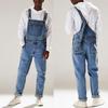 Mens  Pocket Jeans Overall Jumpsuit  Streetwear  Overall Suspender Pants