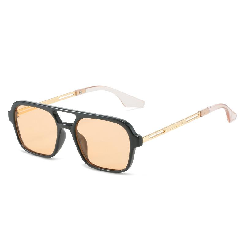 Новая корейская версия солнцезащитных очков Aviator с двойным лучом в квадратной оправе, тот же тип очков