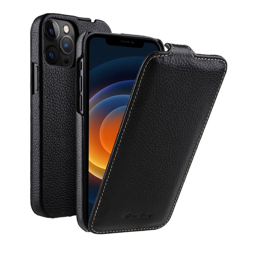 Оригинальная кожаная книжка-чехол для Apple iPhone 15 Pro Max, 14 Pro, 13 и 12 Plus