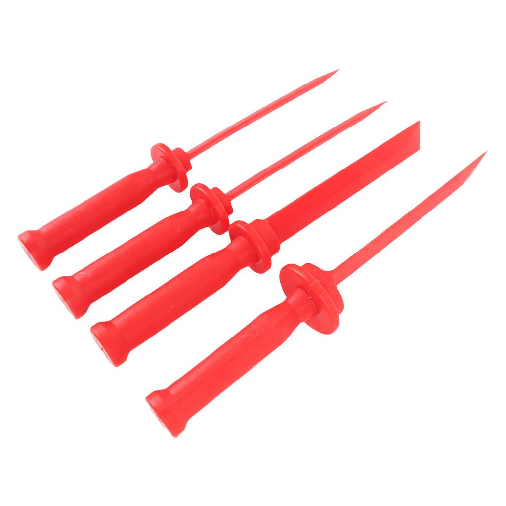4Pcs Plastic Chisel Scraper Set Non Marring Prevent Strike Tool Safety Remover Red