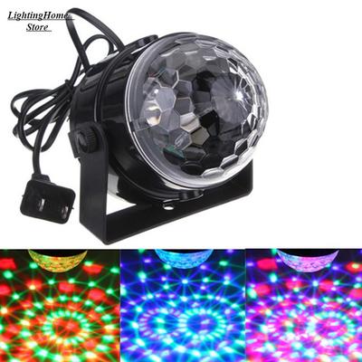 Голосовое управление RGB светодиодные сценические лампы Crystal Magic Ball звуковое управление лазерный сценический эффект свет вечеринка диско клуб DJ свет Прямая поставка