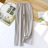 Весна/Лето 2026 Новые брюки для сна для пар 100% Хлопковая марля Парные брюки Тонкие Простые Клетчатые Домашние брюки Милые штаны