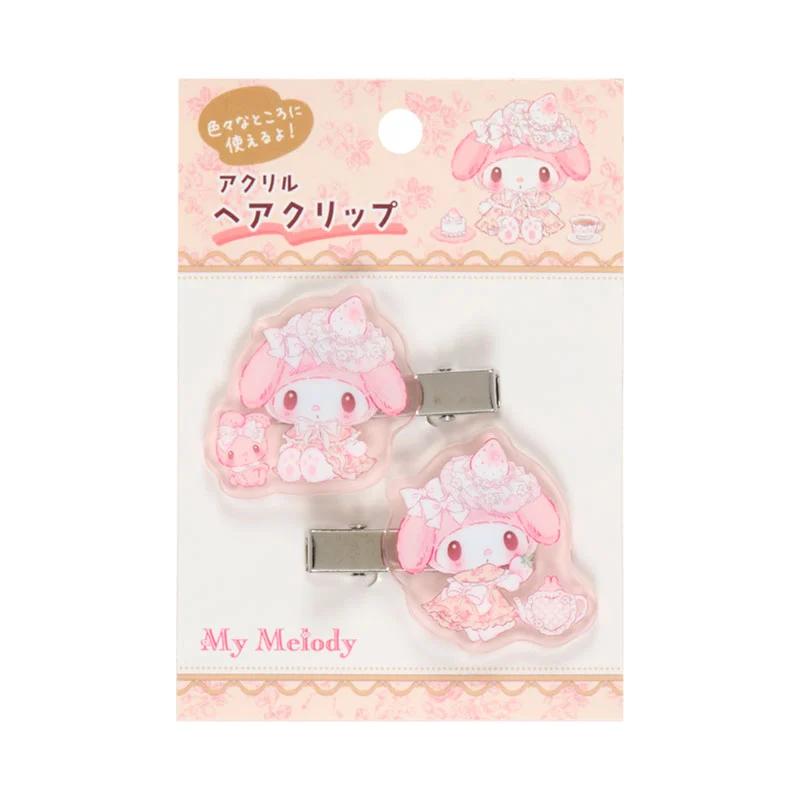 Акриловая заколка для волос Sanrio My Melody (Чай со вкусом белой клубники) Япония НОВИНКА