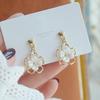 JUWANG Роскошные Позолоченные 14K Настоящим Золотом Серьги-Гвоздики с Деликатной Микро-Инкрустацией Фианитами CZ Свадебные Украшения Серьги-Подвески