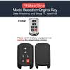 2pcs Compatible with Toyota Sienna Smart 6 Buttons Black Key Fob Cover Case Key Chain Protector Keyless Remote Holder for Toyota Sienna