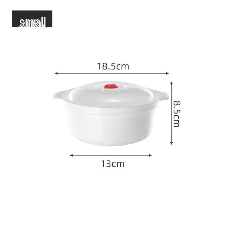 Plastic Soup Bowl with Lid - Microwaveable, Food-Grade, Fresh-Keeping Lunch Container