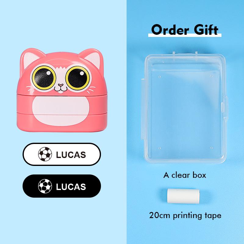 Children's Name Seal Custom Double -layer black and white ink Student's Stamp Kindergarten Clothes Waterproof Name StickerStamp