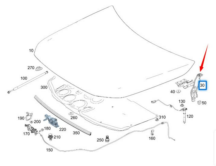 1778801100 1778801200 Совместимая петля капота Mercedes-Benz CLA C118