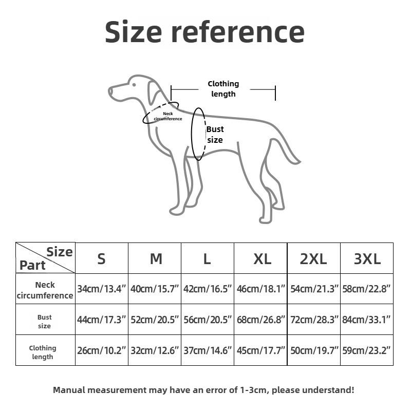 Dog Clothes Winter Clothes Winter Thickened Winter Golden Hair Silky Warm Large and Small Dogs and Cats Foreign Pet Clothes