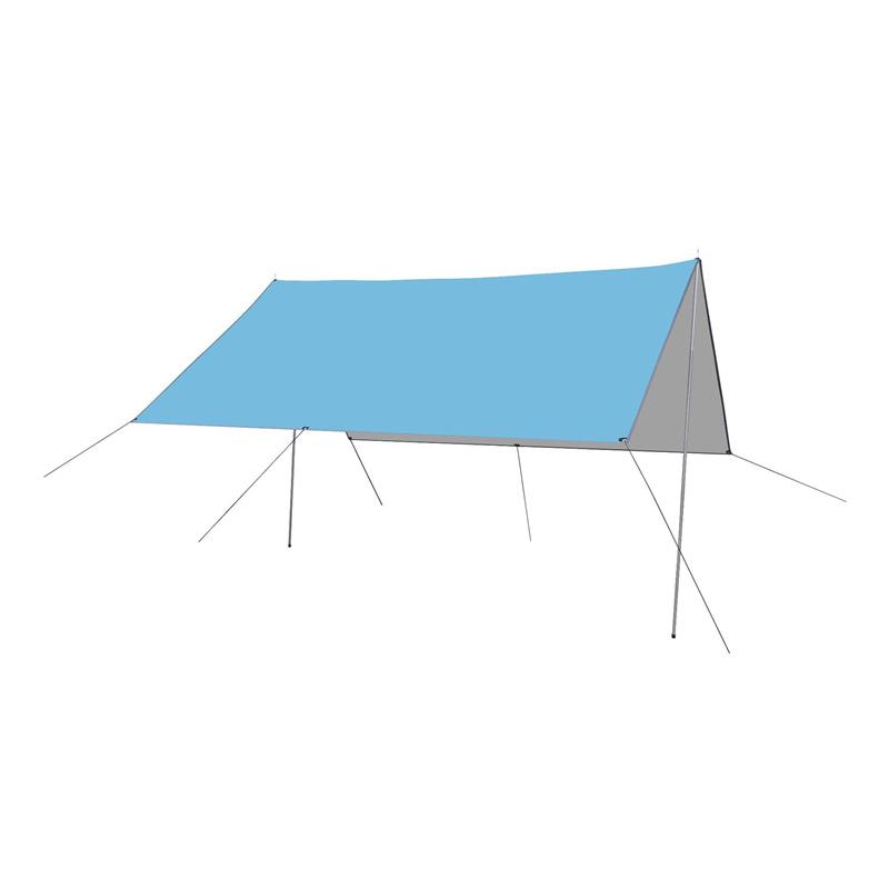 Awning With Support Pole Rope Peg Waterproof Tarp Tent Shade Garden Sunshade Outdoor Camping Sun Shelter Beach Hammock