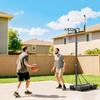 Basketball Hoop for Outdoor Adjustable 230-305 cm with Unbreakable Backboard Fillable Base and Wheels Black