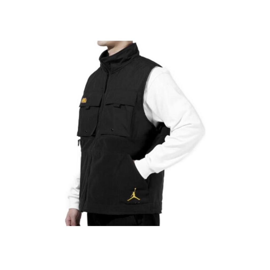 Jordan Жилет мужской с сплошным логотипом и буквами, повседневный, с воротником-стойкой, черный DC9662-010