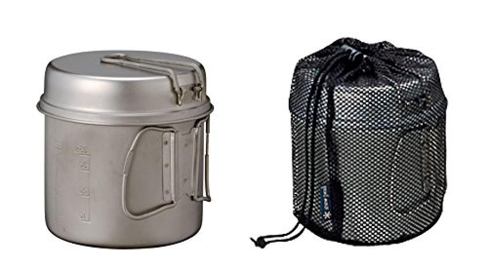 Snow Peak Cooker Titanium Lightweight Deep Trek 900 мл с чехлом для хранения для предотвращения стихийных бедствий при восхождении SCS-008T