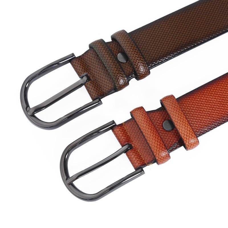 Ремень из гладкого сплава с пряжкой из искусственной кожи, износостойкий и устойчивый к царапинам, мужской деловой ремень