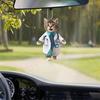 Hoodie Skull Acrylic Hanging Decoration Home Indoor Christmas Tree Car Rearview Mirror 2D Flat Dog Cat Hanging Ornament Cartoon Animal Pendant