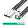 Плоский силиконовый мягкий кабель для зарядки Micro USB, DIY плата с разъемом с прямым изгибом, доступен в 1м/2м.