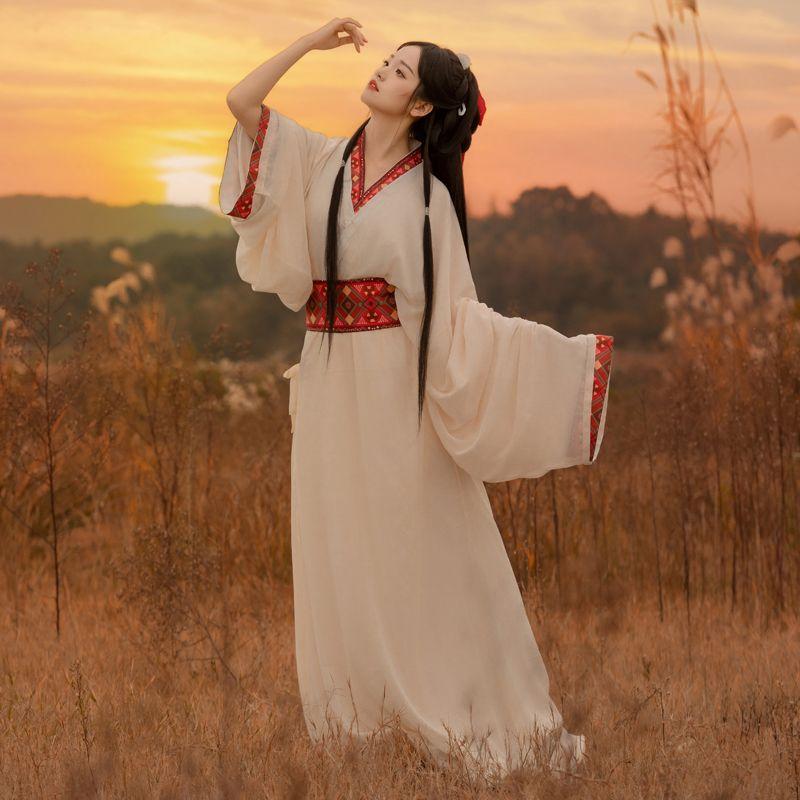 Китайский стиль династии Цинь и Хань, гробница Машань Чу, Чжан го, халат, большой объем, хвостовой костюм