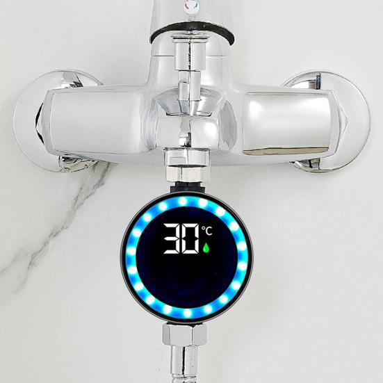 Измеритель температуры душа Точный тестер мониторинга температуры воды со светодиодным дисплеем Гидроэнергетический Водонепроницаемый Термометр для ванны Безопасный датчик