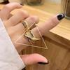Ventfille Медные Кольца Новая Мода Вечеринка Украшения Винтажный Шарм Двухслойный Геометрический Дизайн Ногтей Аксессуары Подарки