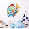 Metal Sea Animal Wall Decoration Colorful Turtle Fish Seahorse Crab