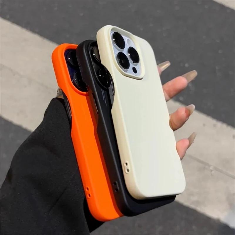 Модный мягкий чехол из жидкого силикона Candy для iPhone 11 12 13 14 15 Pro Max Plus, противоударный чехол-бампер