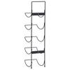 Wall Mounted Wine Rack for 5 Bottles Black Iron
