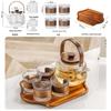 Japanese Style Glass Tea Pot Set - High Temp Resistant, Ideal for Fruit and Steam Tea, Includes Infuser for Elegant Afternoon Tea.