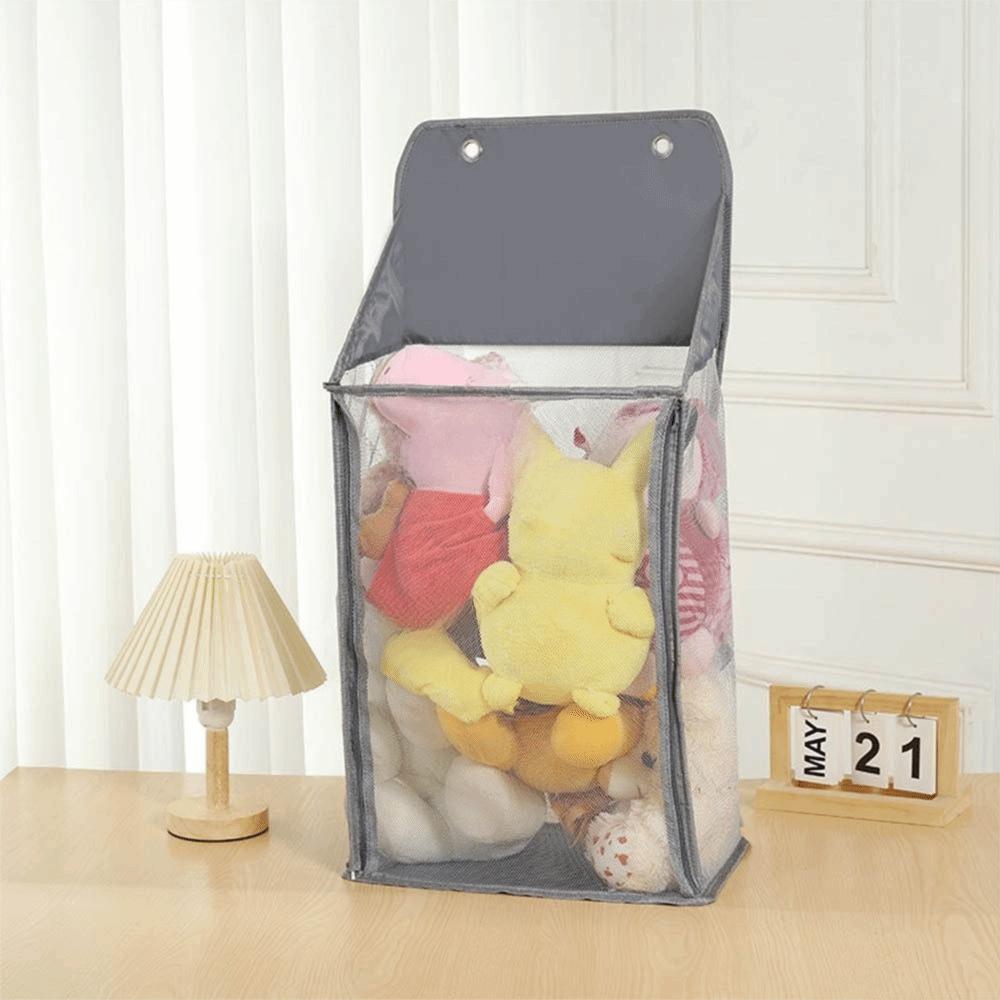 Large Capacity Hanging Mesh Laundry Basket Space Saving Dirty Clothes Storage Bag Bathroom