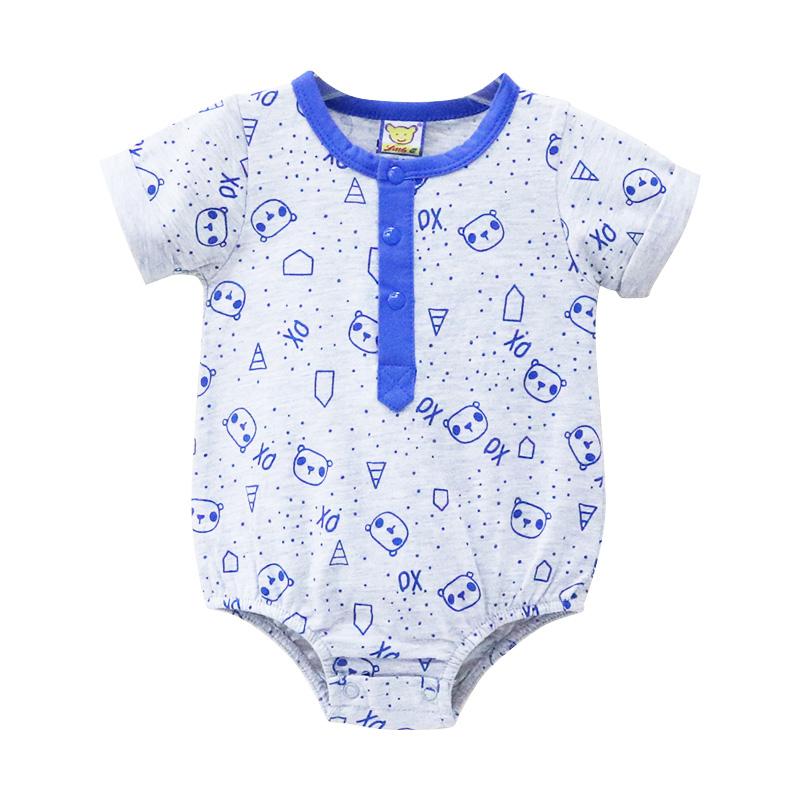 Newborn Kid Baby Clothes Short Sleeve Romper Girl Boy Clothing Cotton Snap Button