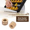50pcs M3 Brass Cylinder Knurled Round Molded In Insert Embedded Nuts (M3*5*5.3)