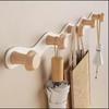 Wood Hook Bathroom Toilet Towel Hook Coat Hook Punch-Free Door Hanging