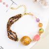 New Chinese Style Handwoven Lacquer Bead Bracelet Tiger Eye Stone Vintage Jewelry Women