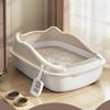 Cat Bedpans Cat Litter Box Pet Sandbox for Kitty Anti-Splash Cats Toilet Pet Sandbox Kitten Tray Bedpan Cleaning Cat Supplies