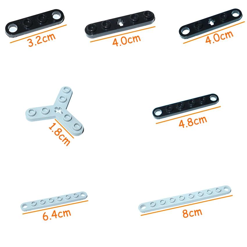 Non-Toxic Technical Plate With Toothed End Small Particle Building Blocks With Studs Moc Toy Parts 32124 32125 4263 2711 4262 4442 2719