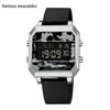 Watch Square Electronic Watch Multi-function Waterproof Alarm Clock Luminous Electronic Watch Student Fashion Sports Watch