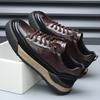 Men's Shoes Trendy Brand Light Luxury High-end Board Shoes Men's Leather Thick-soled Versatile Casual Shoes Sports Breathable Shoes Spring