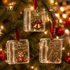 Reusable Acrylic Gift Holder 3 Pcs Christmas Cash Ornament, Money for Cash, Clear Party Favors Xmas Tree Hanging Decoration, Holiday Gifts Stocking