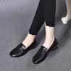 Flat-soled Single Shoes Women's Shoes Spring New First-layer Cowhide Round Head Low-heeled Feet Two Wear Casual Shoes