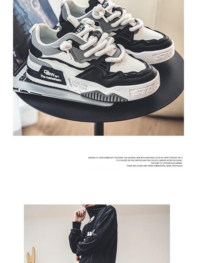 Мужские летние 2025 трендовые туфли на платформе - увеличивающие рост, универсальные, повседневные, нишевый спортивный стиль.