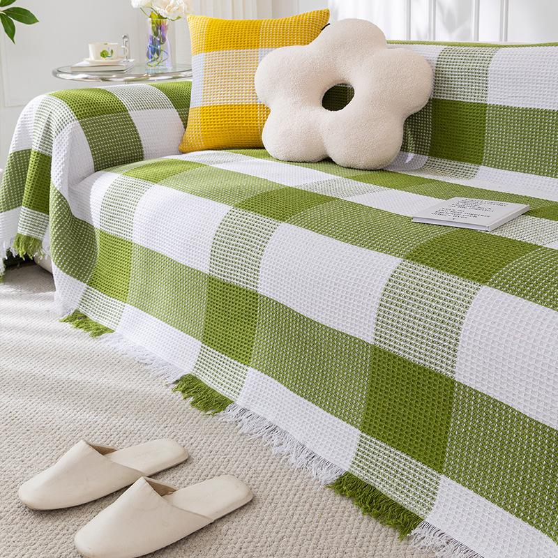 Хлопковое покрывало для дивана, полностью закрывающее, универсальное, пылезащитное, одеяло, подушка для дивана, универсальное для четырех сезонов, простой современный стиль
