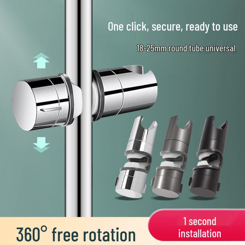 Adjustable No-Drill Shower Head Holder with Sliding Sleeve