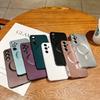 Матовый Чехол для Телефона для Samsung Galaxy S26 Ultra Plus Для Magsafe Магнитная Беспроводная Зарядка для Samsung Galaxy S25 Edge Чехол