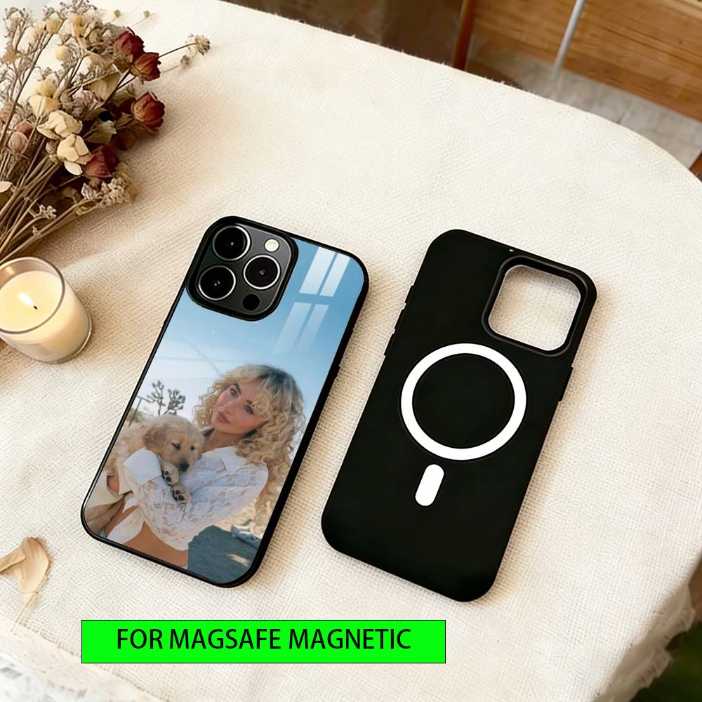 Чехол для телефона актрисы Сабрины Карпентер Для iPhone17,16,15,14,13,12,11 Plus,Pro Магнитный Для Magsafe Беспроводная зарядка