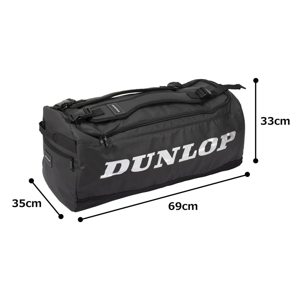 Сумка для тенниса DUNLOP 2WAY Boston Bag для хранения ракеток 65 л, черная DTC2111 прибл.