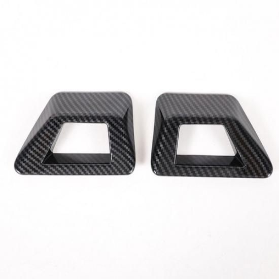 2x Carbon Fiber Rear Fog Light Tail Lamp Trim Cover For Hyundai Santa Cruz +