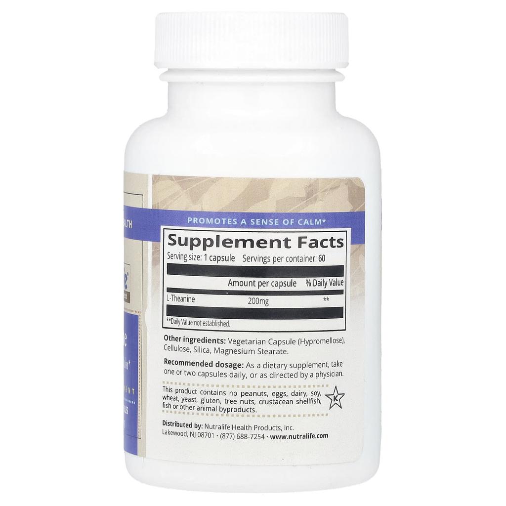 L-Theanine, 200Mg, 60 Capsules